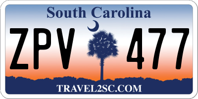 SC license plate ZPV477