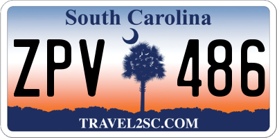 SC license plate ZPV486