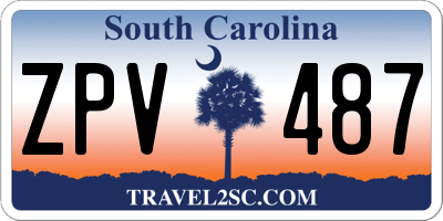 SC license plate ZPV487