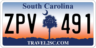 SC license plate ZPV491