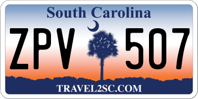 SC license plate ZPV507