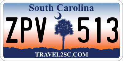 SC license plate ZPV513