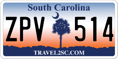 SC license plate ZPV514