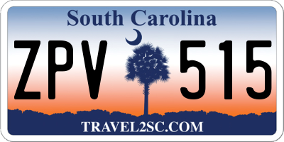 SC license plate ZPV515