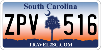 SC license plate ZPV516