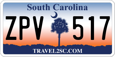 SC license plate ZPV517