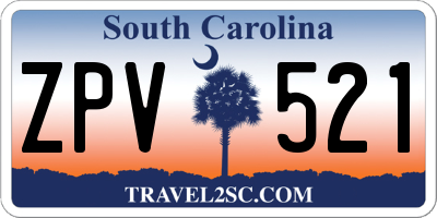 SC license plate ZPV521