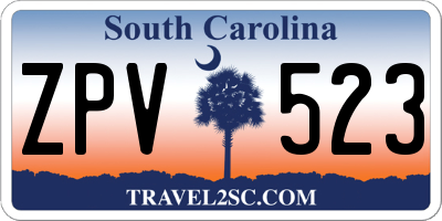 SC license plate ZPV523