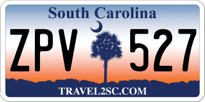 SC license plate ZPV527