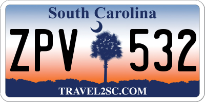 SC license plate ZPV532