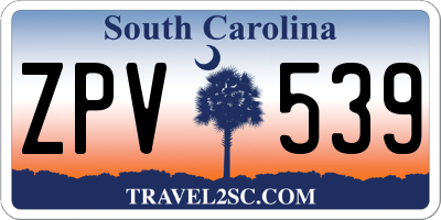 SC license plate ZPV539