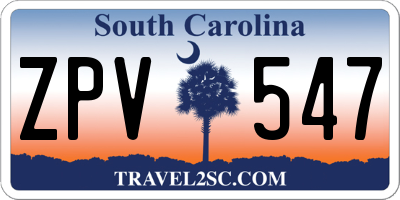 SC license plate ZPV547