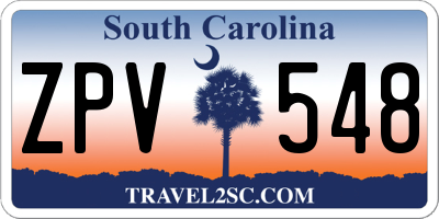 SC license plate ZPV548