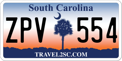 SC license plate ZPV554