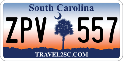 SC license plate ZPV557