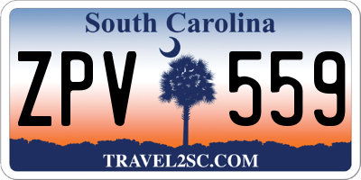 SC license plate ZPV559