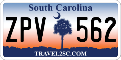 SC license plate ZPV562