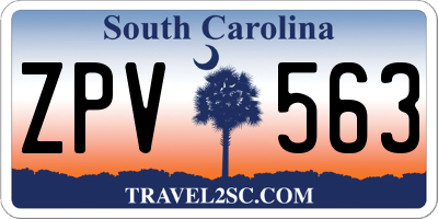 SC license plate ZPV563