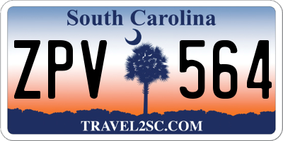 SC license plate ZPV564