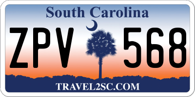 SC license plate ZPV568