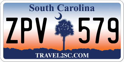 SC license plate ZPV579
