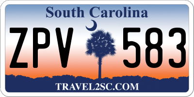 SC license plate ZPV583