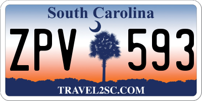SC license plate ZPV593