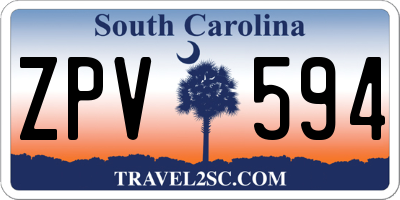 SC license plate ZPV594