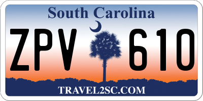 SC license plate ZPV610