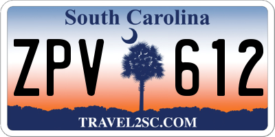 SC license plate ZPV612