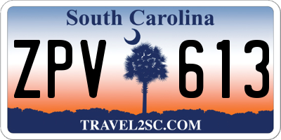 SC license plate ZPV613