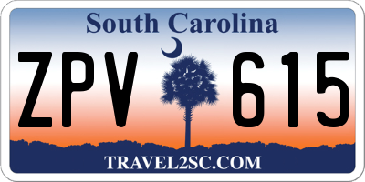 SC license plate ZPV615