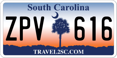 SC license plate ZPV616