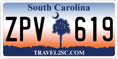 SC license plate ZPV619