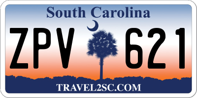 SC license plate ZPV621