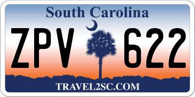 SC license plate ZPV622