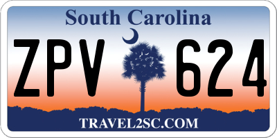 SC license plate ZPV624