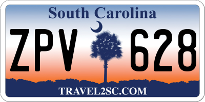 SC license plate ZPV628