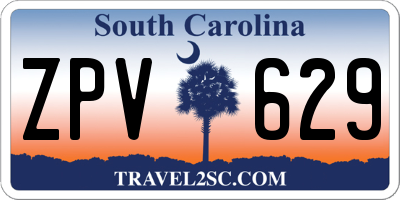 SC license plate ZPV629