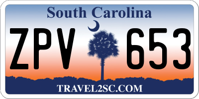 SC license plate ZPV653