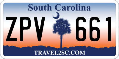 SC license plate ZPV661