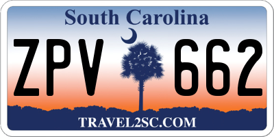 SC license plate ZPV662