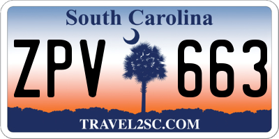 SC license plate ZPV663
