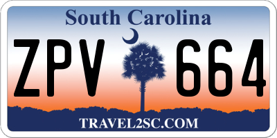 SC license plate ZPV664