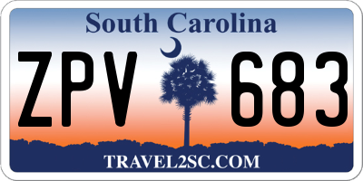 SC license plate ZPV683