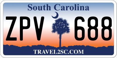 SC license plate ZPV688