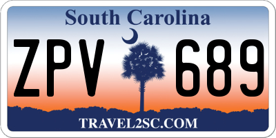 SC license plate ZPV689