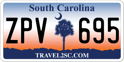 SC license plate ZPV695