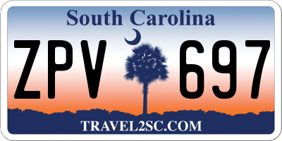 SC license plate ZPV697