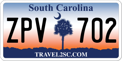 SC license plate ZPV702